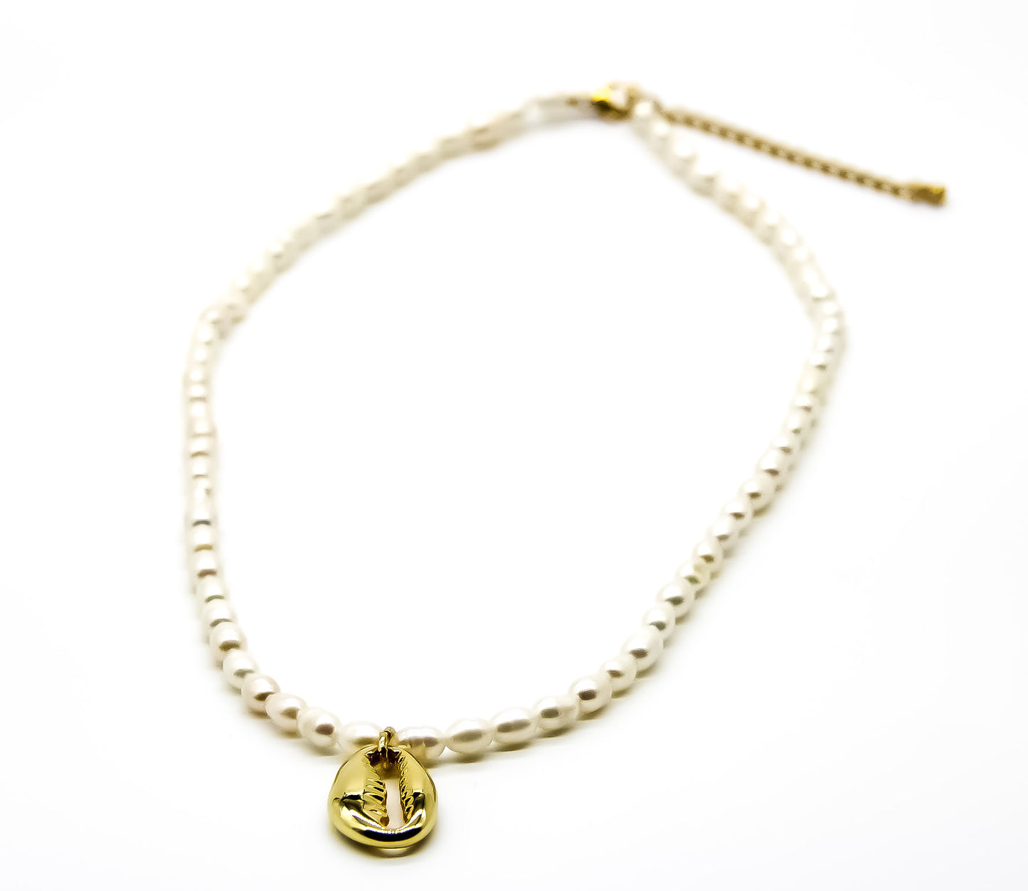 Natural Pearl Necklace | Gold Cowrie | Ben's Beach