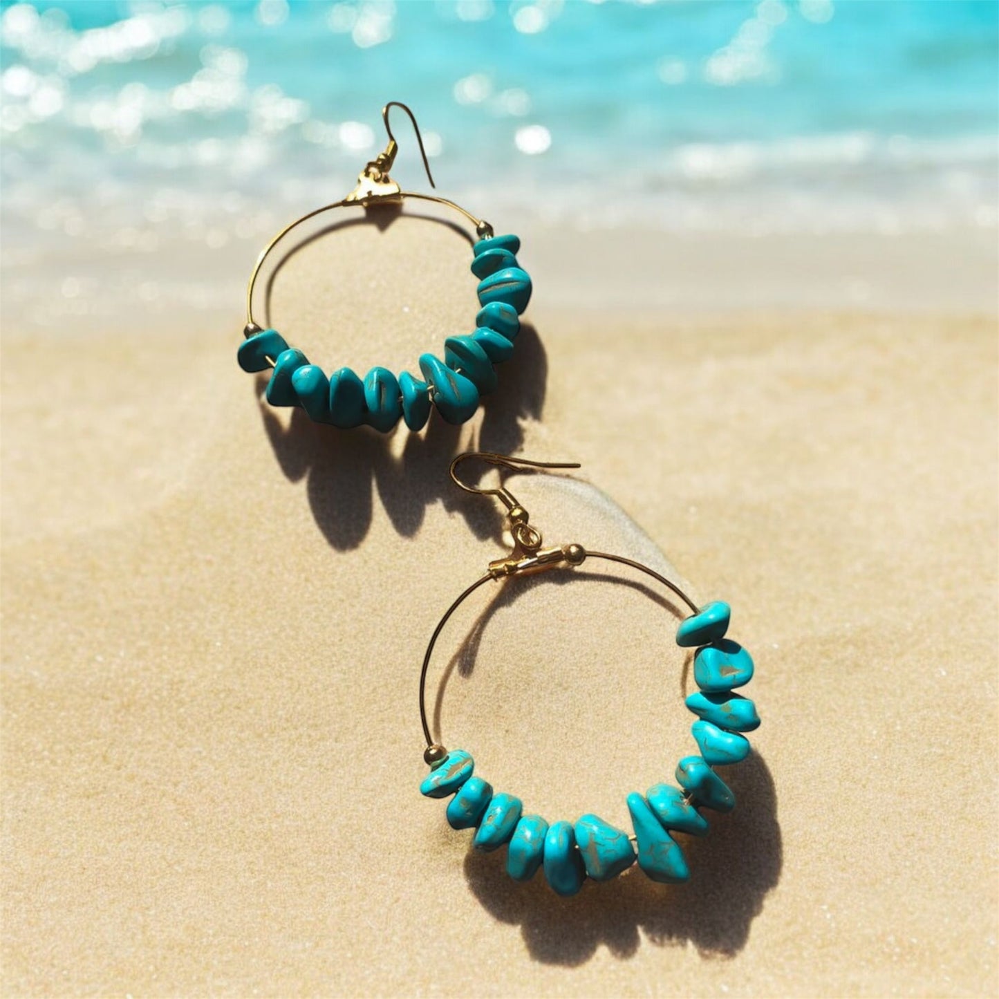 Turquoise Hoop Earrings