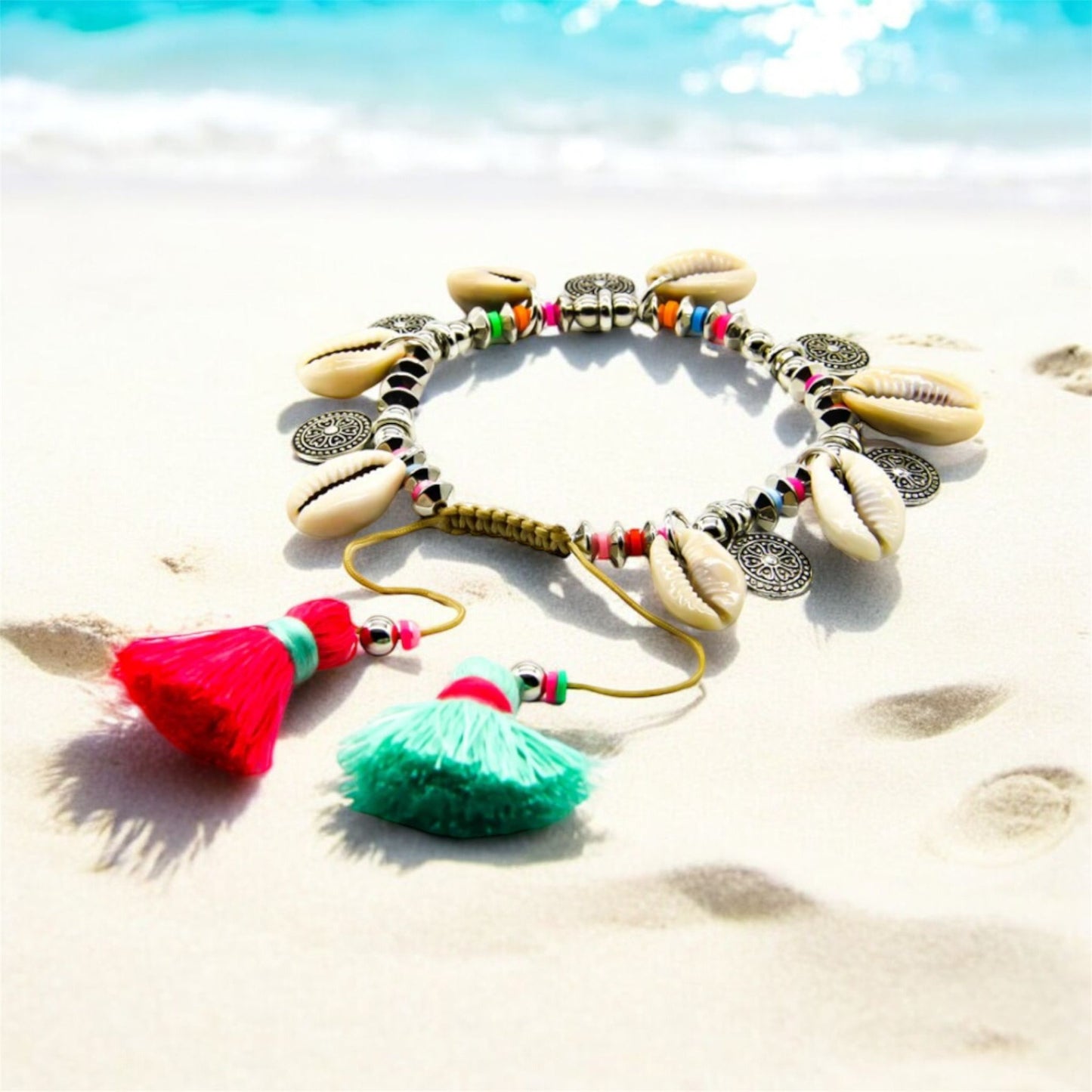 Patara Shell and Tassel Bracelet