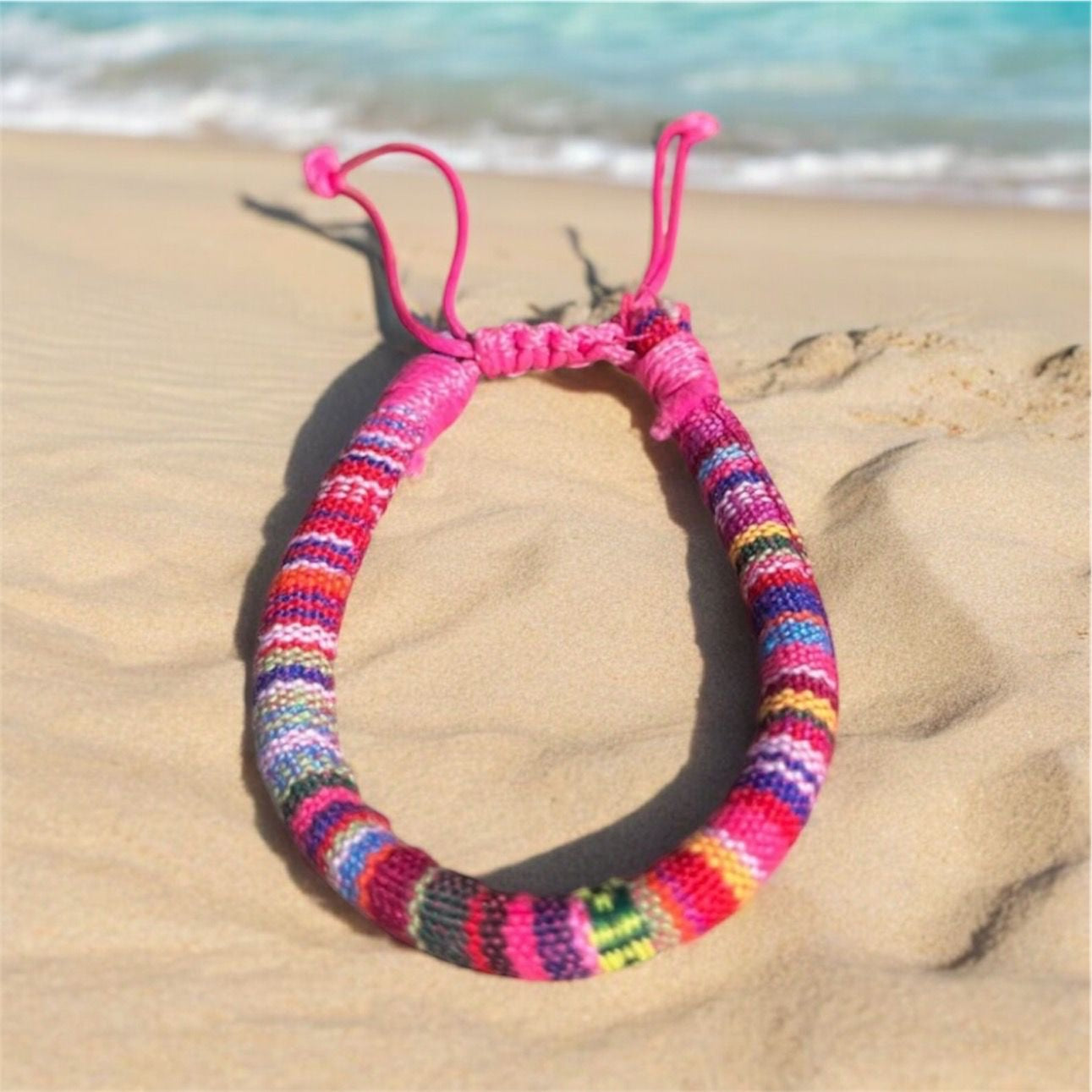 Pink Woven Bracelet