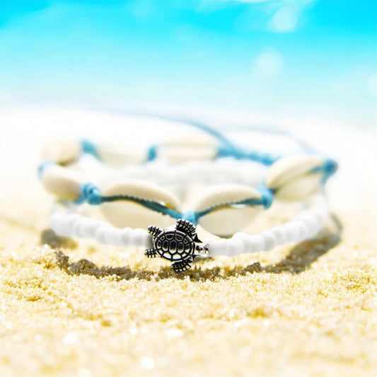 Tortuga Beach Anklet Pair