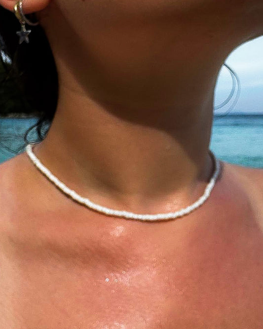 Pearl Beach - Seed Bead Choker