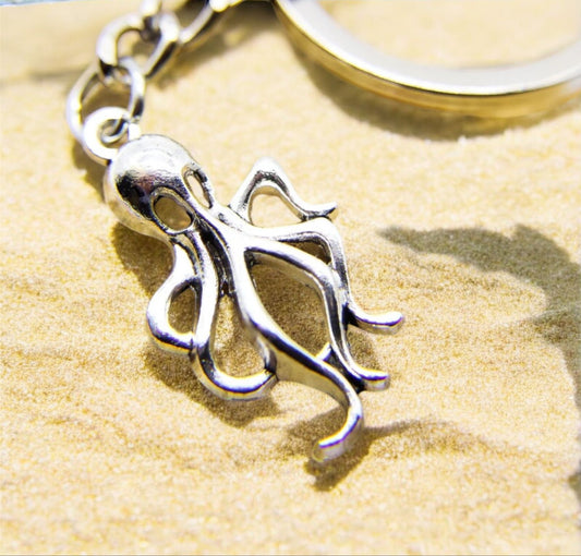 Silver Octopus Keyring