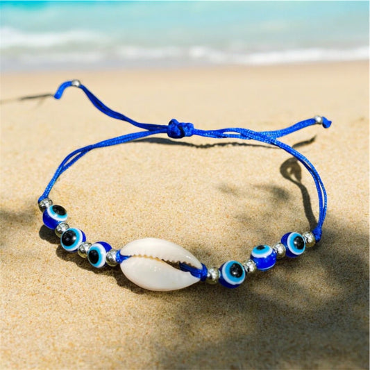 Mermerli - Cowrie & Evil Eye Anklet/Bracelet