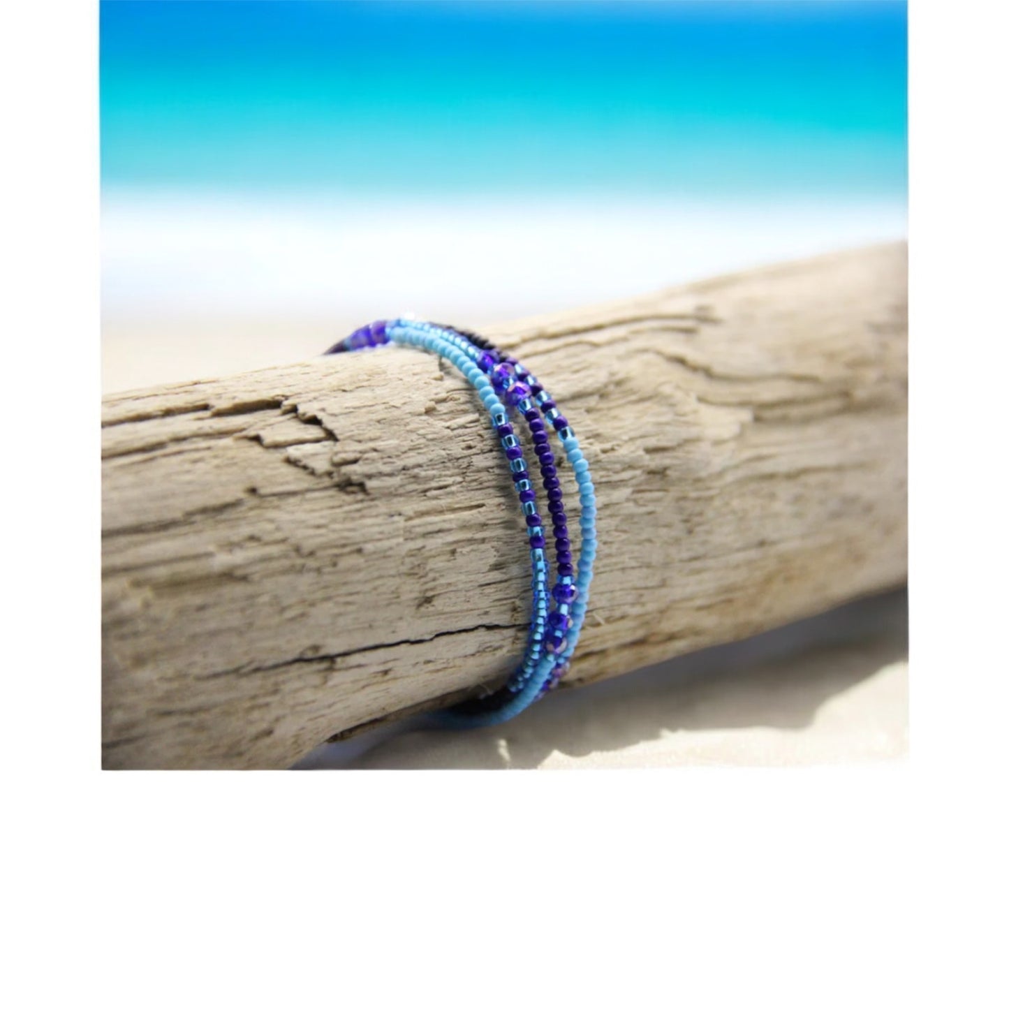 Kamari - Deep Blue & Turquoise Seed Bead Bracelet