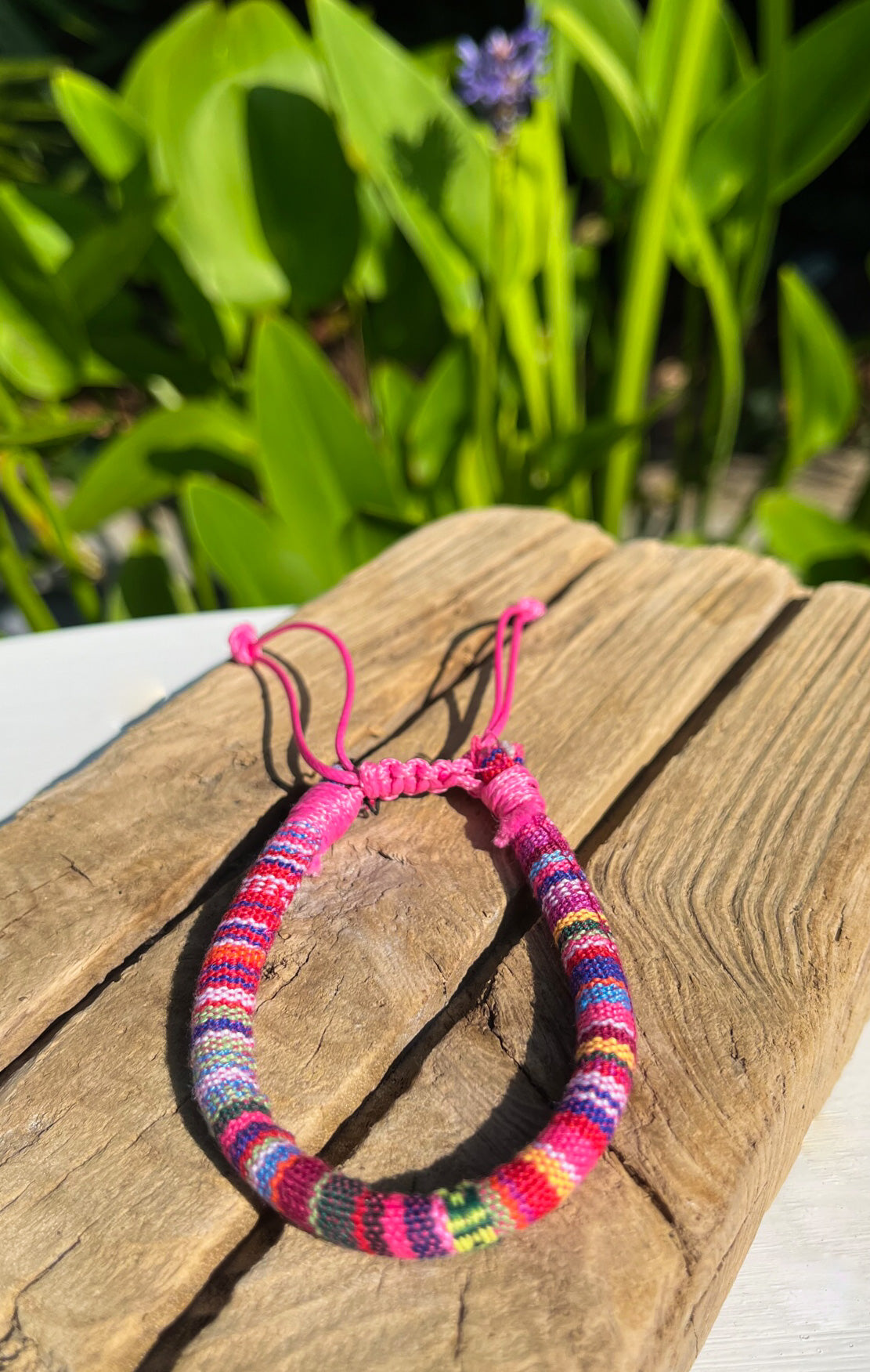 Pink Woven Bracelet