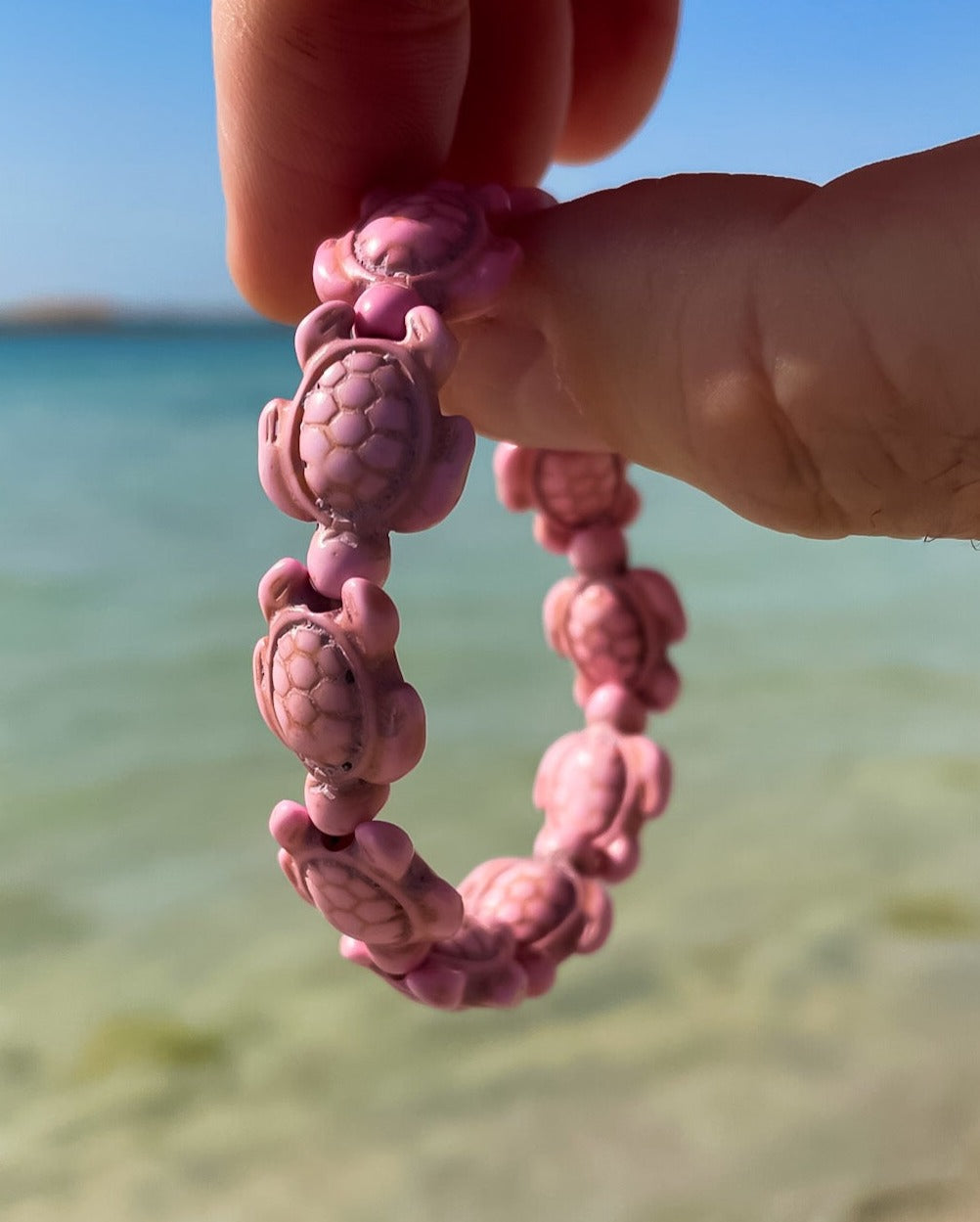 pink sea turtle bracelet