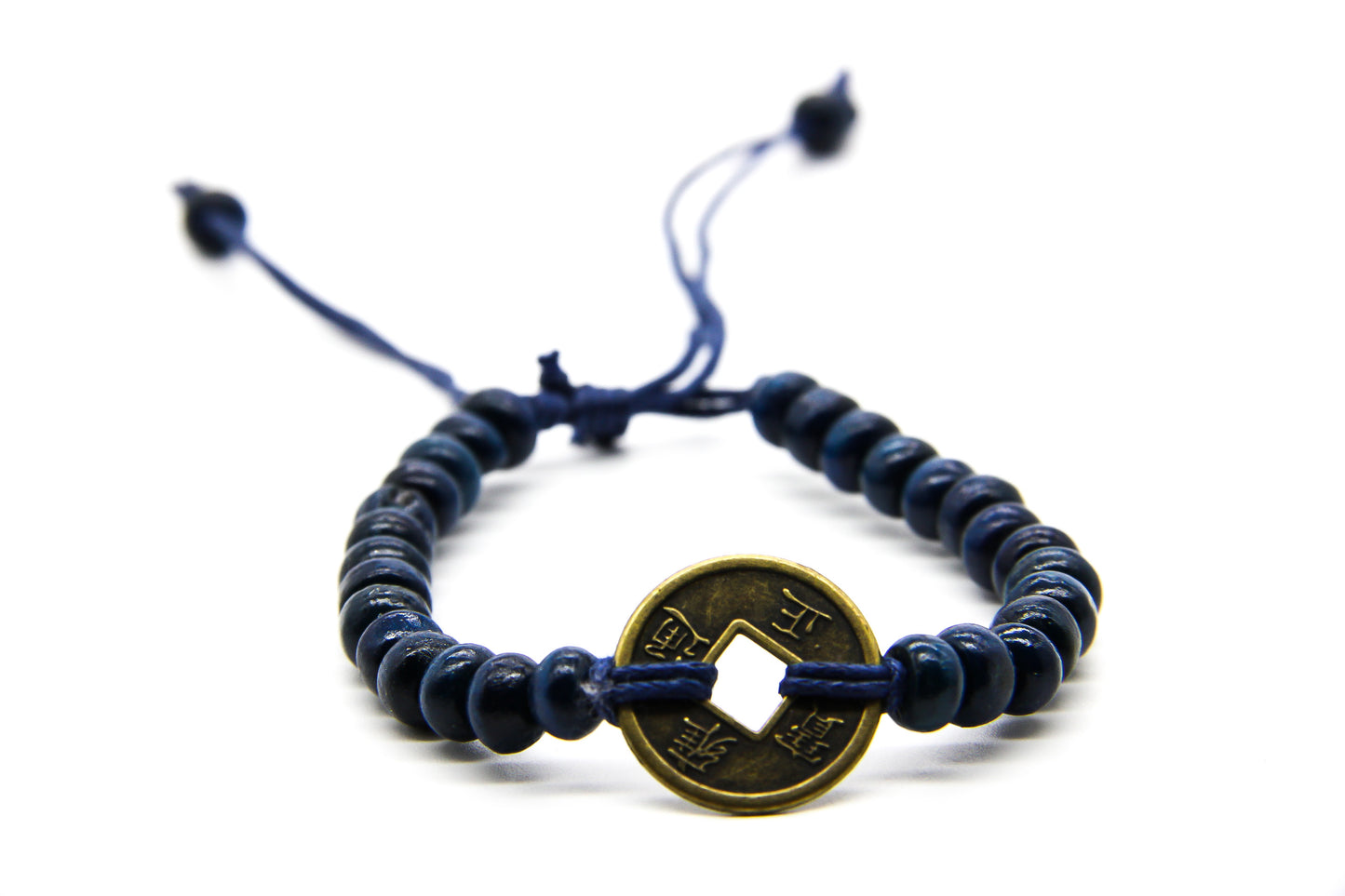 Blue Beaded Bracelet | Coin Pendant | Beach Jewellery | Ben's Beach UK