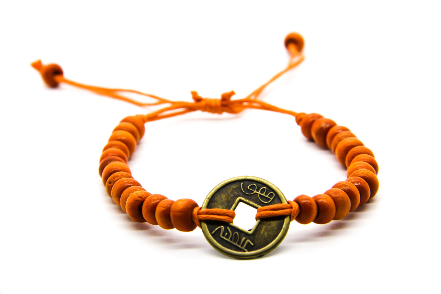 Orange Wooden Beaded Beach Bracelet | Ben's Beach UK | Sustainable Eco-Friendly Jewellery | Free UK Delivery | Ben's Beach UK