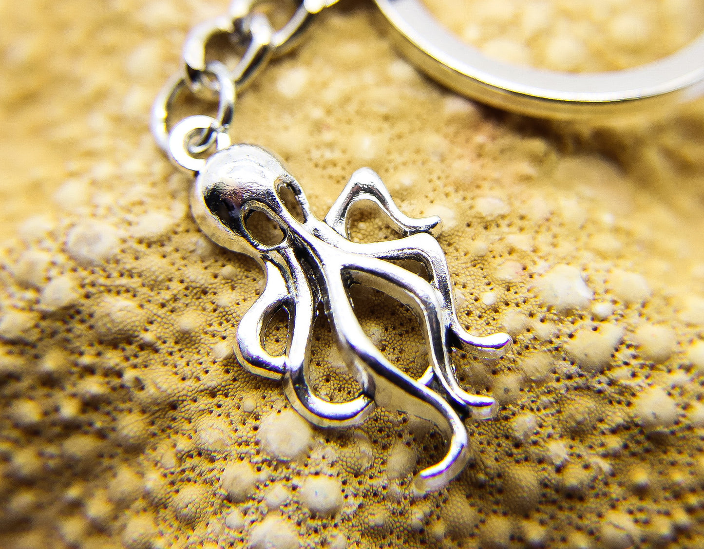 Silver Octopus Pendant on a Starfish