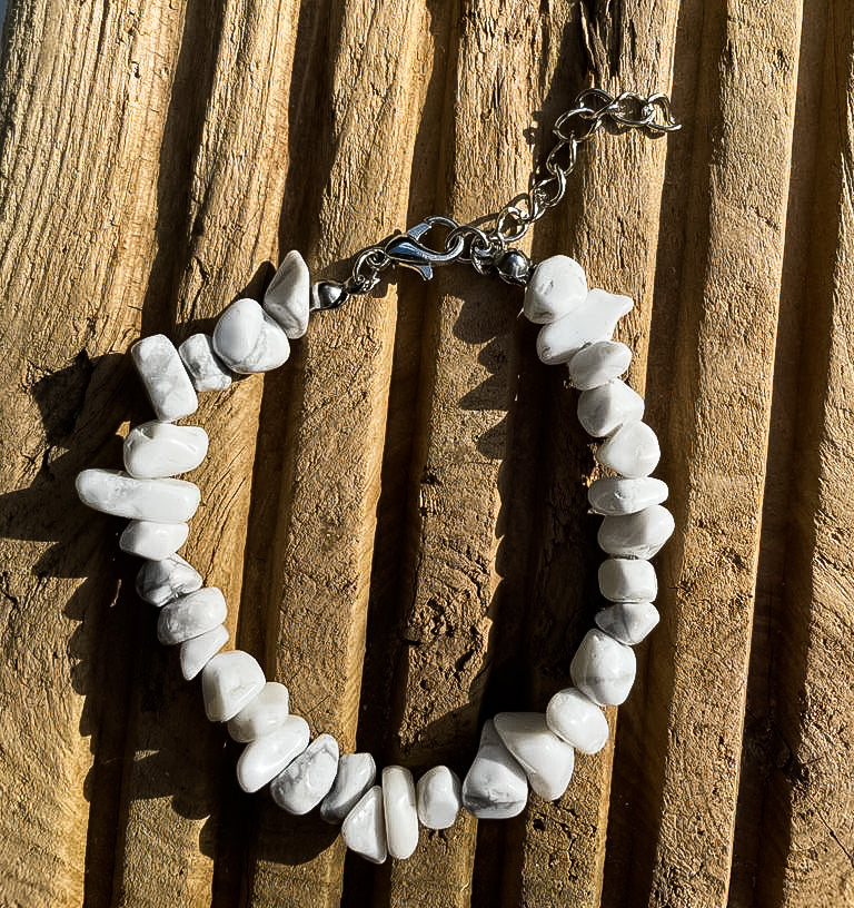 white stone beach bracelet - Ben's Beach Jewellery